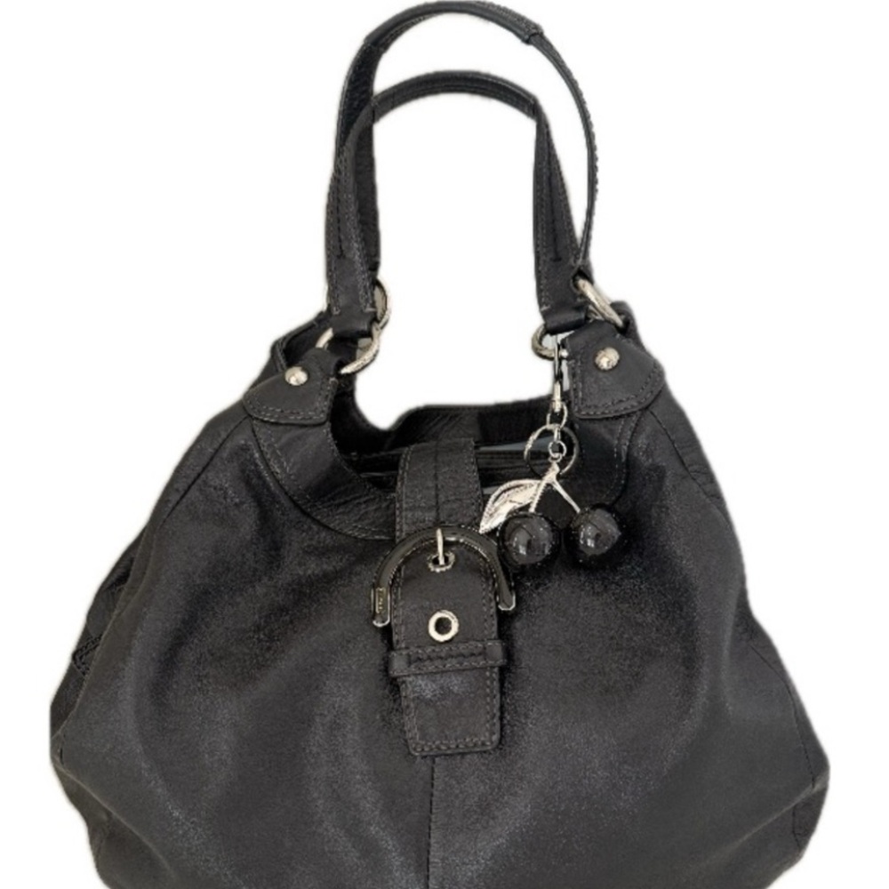 Coach, Vintage Black Leather Hobo Bag Y2K Soho Style Slouchy Shoulder Bag EUC - Picture 16 of 16